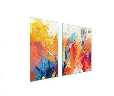 TMK ArtDeko - Glasbeschermplaat - 90x52cm - Kleurig - Geschikt voor Alle Kookplaten