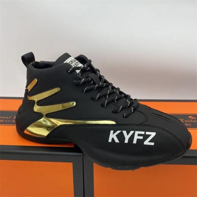 Nieuwe Trendy Heren Winter High-Top Verdikken Warme Platform Antislip Sneakers Mannelijk Gevulkaniseerd Tennis Basketbal Casual Sportschoenen 39 zwart
