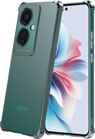 Geschikt voor Oppo Reno 11F Telefoonhoesje Transparant met Stootrand - Clear Case Shockproof TPU Siliconen Back Cover Case Doorzichtig - Smartphonica geschikt voor Oppo Reno 11F
