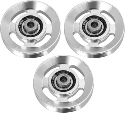 Fitness Katrollen - Kabelrol Set - Kracht Training - Stille Kogellagers - 3 Stuks - Zilver
