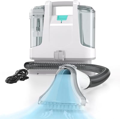 MMP® Stoomreiniger bank - Stoomreiniger - Stoomreiniger meubels - 400 W - 1100 ml - Draagbaar - Wit/Grijs - ‎15cm x 29cm x 27cm