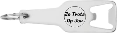 Akyol - zo trots op jou sleutelhanger flesopener - Liefde - vriend of vriendin - trots cadeau - collega cadeau - school - bedankje - bedank cadeau - afscheidscadeau school - collega kado - gegrafeerd - 105 x 25mm