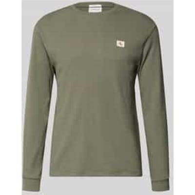 regular fit shirt met lange mouwen van katoenmix