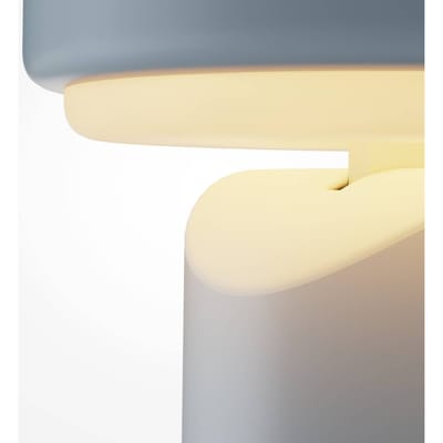 Maytoni Topo LED tafellamp op accu, lichtblauw, hoogte 20 cm, metaal, met dimmer