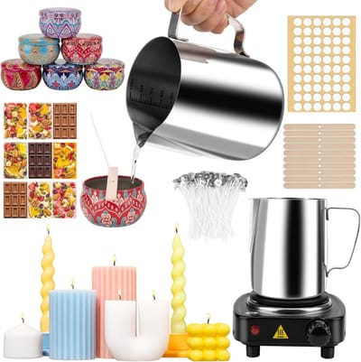 MKSS® Smeltpan Kaarsvet Set – Smeltpan voor Kaarsen - Kaarsen Maken Starterspakket – Candle Making Kit