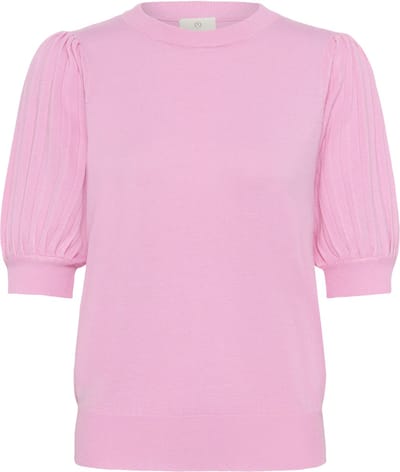 Kaffe KAlone Knit Pullover 1/2 SL Dames Trui - Pink Frosting