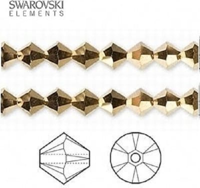 Swarovski Elements Xilion Bicone kralen - 36 stuks, 6mm, aurum AB2x - 5328