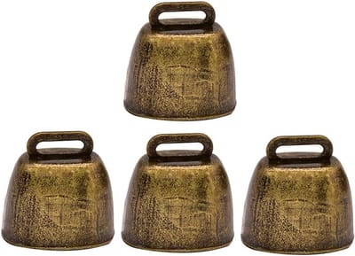 Boerderij Bellen - Dier Ringen - Dieren Volgen - Luid Geluid - 4 Stuks - Brons