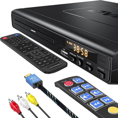 DVD-speler met HDMI voor alle regio's, eenvoudig bedieningspaneel, Full HD, geschikt voor DVD en CD