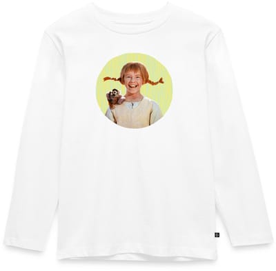 Pippi Langkous Portret Pippi Met Meneer Nilsson Premium T-Shirt Kinderen