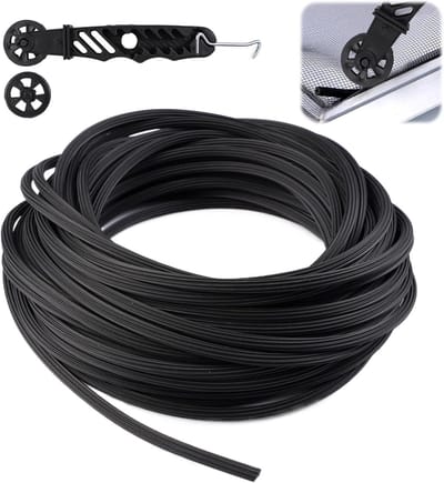 Rubber piping 10 meter - zwart Ø 5 mm rubber draad - duurzame kwaliteit - eenvoudig te installeren voor insectenhor - ShopVlot