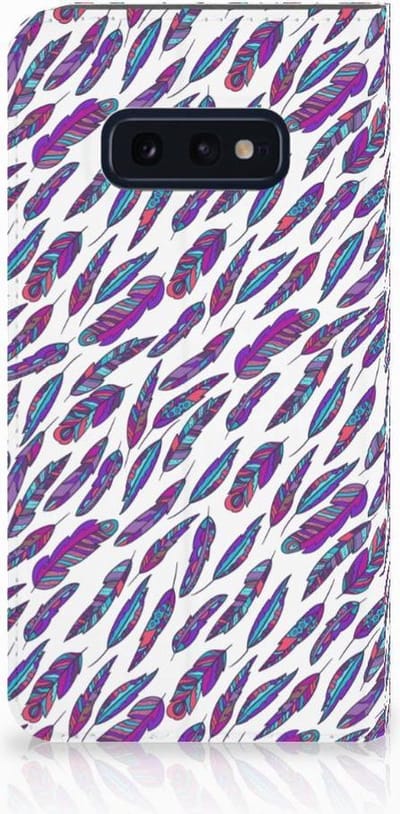 Samsung Galaxy S10e Hoesje met Magneet Feathers Color