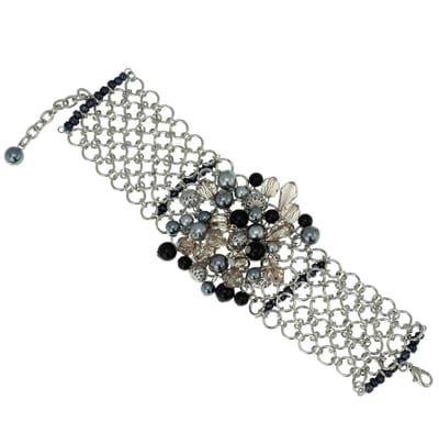 Behave - Armband pareltjes kraaltjes - Chique contrast - Voor avondlooks