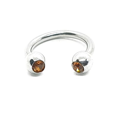 Zilver Met Steentjes - Neus / Septum / Helix Piercing
