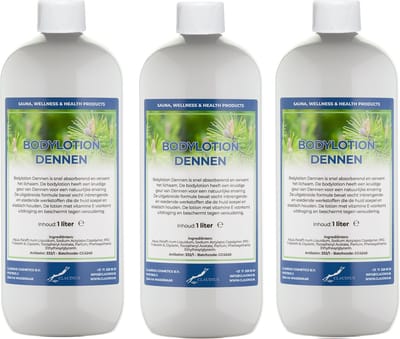Bodylotion Dennen 1 Liter - set van 3 stuks