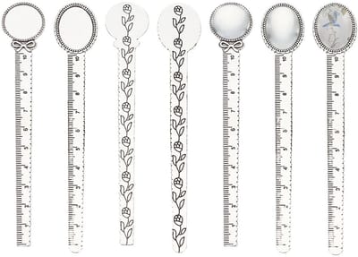 Cosensi- Bladwijzers Set van 10 - Metalen Antiek Zilveren Bladwijzers - Boekpagina Marker - Hanger Legering - Glazen Cabochon - Unieke Designs - Boekenleggers