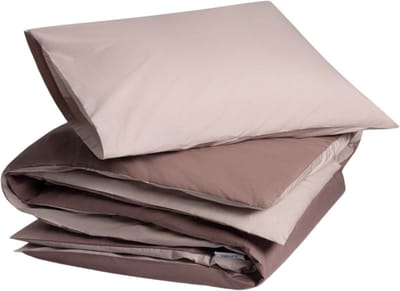 Yumeko dekbedovertrek percal katoen dubbelzijdig roze/mauve 140x220 + 1/60x70 - Bio, eco & fairtrade
