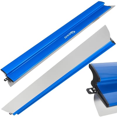 GEKO Afwerkspatel 100 cm met ergonomische handgreep en vervangbaar 0,3 mm blad voor gladde afwerking
