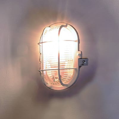 Deko-Light Vochtbestendige lamp Sotano Retro grijs 19 x 12 cm IP44 kunststof