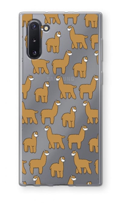 Case Company® - Hoesje geschikt voor Samsung Galaxy Note 10 hoesje - Alpacas - Soft Cover Telefoonhoesje - Bescherming aan alle Kanten en Schermrand