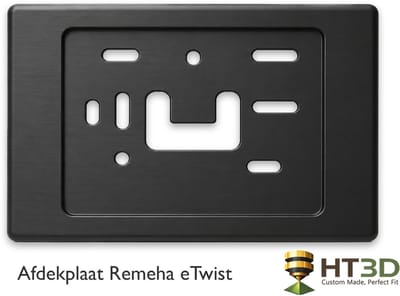 Afdekplaat Remeha eTwist - Zwart -Remeha eTwist Thermostaat - Kamerthermostaat - Thermostaat - Muurplaat - Afdekraam - Grondplaat - Houder - HT3D