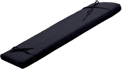 Bankkussen Buiten - Terraskussen Zitkussen - Comfortabel Zitten - Antislip Afneembare Hoes - 110x35x5cm - Zwart