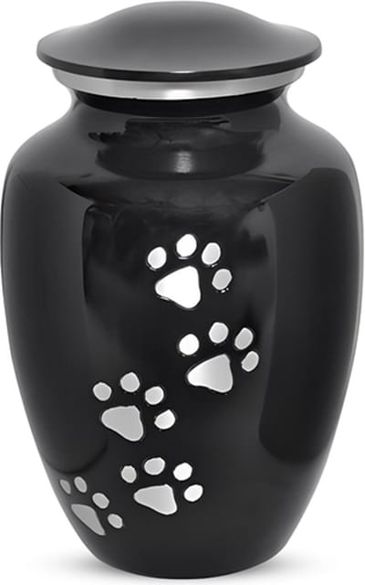 Professionele Begrafenis Urn - 650 ML - Urn - Mini Crematie Urn - As Urn - Voor Huisdieren, Honden, Katten of Menselijk As - Crematie As - Mini Urn - Voor honden - ZWART