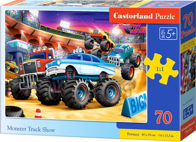 Castorland Monster Truck Show – Puzzel – 70 stukjes – Voertuigen – Premium kwaliteit