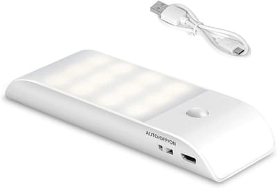 Oplaadbare Bewegingsmelder LED Nachtlamp met 12 LED's - Zelfklevende Kastlamp voor Keuken en Onderzoekskamer