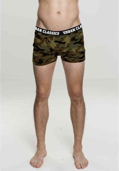 Urban Classics - 2Pack Camo Boxershorts set - 2XL - Bruin/Groen