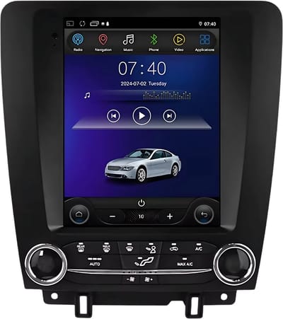 Autoradio met bluetooth - Carplay - Voor Ford Mustang (2010-2014) - Geschikt voor Apple en Android - Stereo - Navigatie - Navigatiesysteem auto - 1GB 16GB