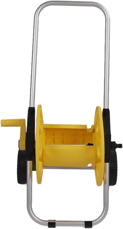 Tuinslanghaspelwagen - Slangenwagen - Tuinieren - Met Wielen - 745 cm - Geel