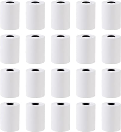 Thermisch Papier Rollen - Kassarollen Kassabon - Bonnen Printen - 20 Stuks BPA-Vrij - 57x40mm Kern 13mm - Wit