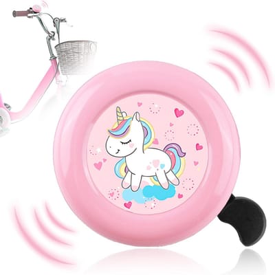 Kinderfietsbel - Eenhoorn Bel - Veilig Fietsen - Schattig Cartoon Design - Universeel - Roze