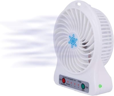 Oplaadbare draagbare USB-laptopventilator - wit - 3 snelheden - stil en handig - SnelShoppen