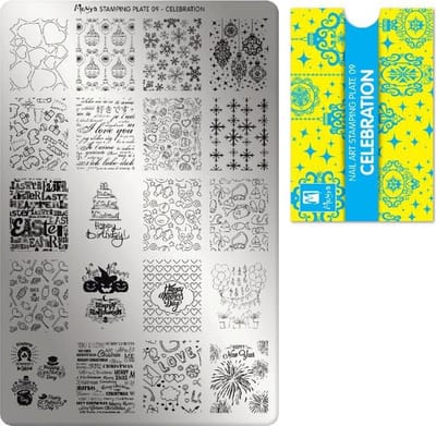 Moyra Stamping Plate 09 Celebration