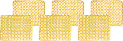 TOLVE - Zitkussen set van 6 - Geel - Polyester