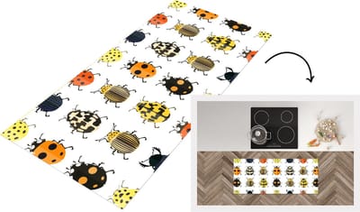 Keukenloper - Loper keuken - Kever - Insecten - Design - 120x50 cm - Keukenloper vinyl
