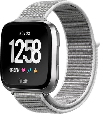 KELERINO. Nylon bandje voor Fitbit Versa - Sea Shell