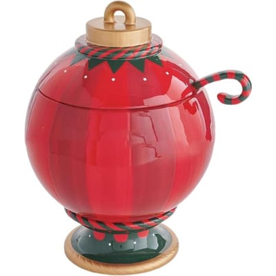 Kerstboom Desserttafel Displayrek Gelaagde Cupcakestandaard Fruitschaal Mini Cakes Snoeptoren Dienblad Decoratie red