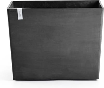 Ecopots Paris Wheels 85 - Dark Grey - 85,2 x 39,5 x H65,8 cm - Rechthoekige donkergrijze bloempot / plantenbak op wielen
