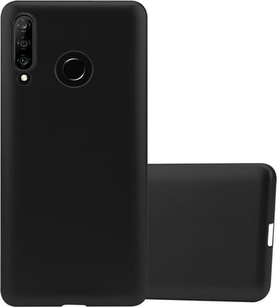 Cadorabo Hoesje geschikt voor Huawei P30 LITE in METALLIC ZWART - Beschermhoes gemaakt van flexibel TPU silicone Case Cover