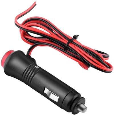 Allecto - Cigarette Lighter Plug - Vervangende Aansluiting - Inclusief Schakelaar - 1.5m Draad - Voor Auto Elektronica - Geschikt voor Auto's - Zwart