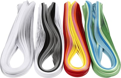 Quilling stroken, L: 78 cm, B: 5 mm, 120 gr, diverse kleuren, 12x100 stuk
