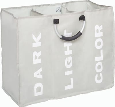 Bovista Wassorteerder 3 Vakken - Wassorteerder - Wasmand 3 Vakken - Laundry Basket - Laundry Bag - Lichtgrijs