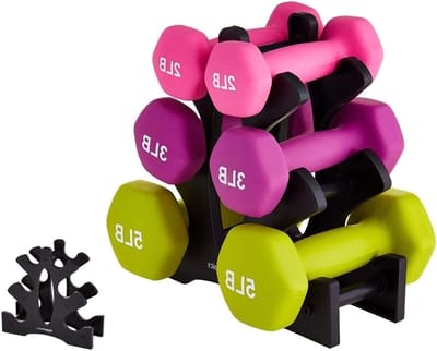 Driedelig Dumbbell Rack voor Thuisgym - Gewichten Standaard, Handgewichten Organizer, Fitness Accessoire voor Effectieve Training