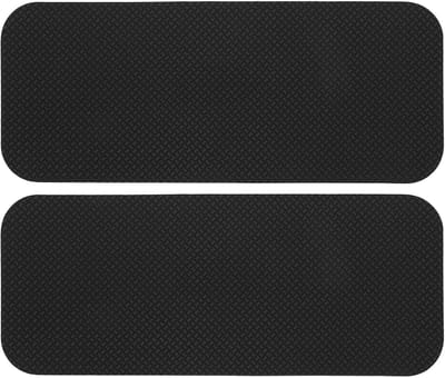 Loopbandmatten Set - Fitnessmatten Vloerbescherming - Apparatuur Demping - Schokabsorberend Antislip - 70 x 28 cm - Zwart