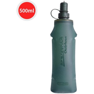 Waterfles TPU Opvouwbare zachte fles Sport Waterfles Waterzak Opvouwbare drinkfles Waterzak Hardlopen Kamperen Wandelen 500ML