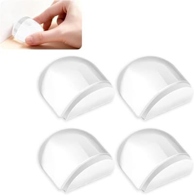 Set van 4 Transparante Deurstoppers - Plakbare Wandbeschermers voor Harde Vloeren, Antislip en Meubelbescherming