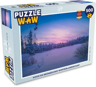Puzzel Koud en besneeuwd winterlandschap - Legpuzzel - Puzzel 500 stukjes